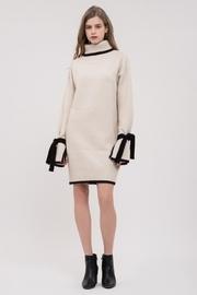  Wrist-tie Sweater Dress