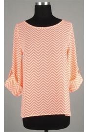 Coral Chevron Back Layered Top