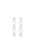  Gold Circle Drop Earrings