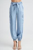  Venti 6 Chambray Belted Cargo Pant