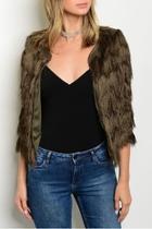 Olive Fringes Sweater