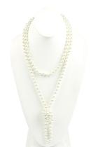  Pearl-knotting-necklace With-earrings-set