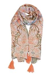  Floral Tassle Scarf