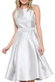  Belted Silver Dress