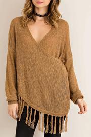  Melange Wrap Sweater