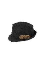  Furry Black Fedora Hat