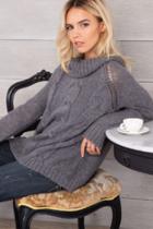  Boyfriend Cable Knit Sweater