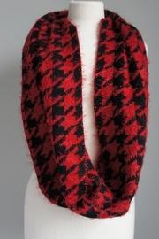  Red Houndstooth Sweater-scarf