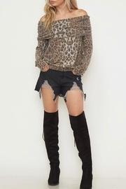  Fold-over Leopard Top