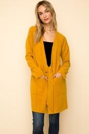  Tie Waist Brushed Hacci Cardigan