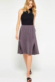  Purple Pleated Skirt