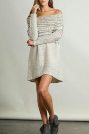  Off-shoulder Knit Dress