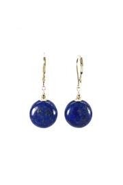  Lapis Lazuli Disc Earrings