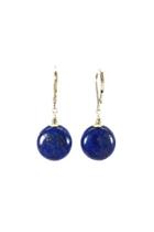  Lapis Lazuli Disc Earrings