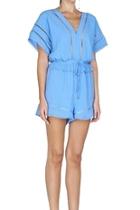  Woven Gingham Romper