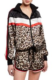  Leopard Colorblock Jacket