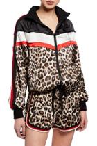  Leopard Colorblock Jacket
