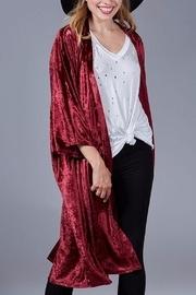  Long Burgandy Cardigan