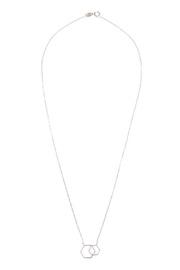  Double Hexagon Pendant Necklace