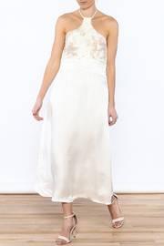  White Silk Midi Dress