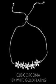  Cz Bracelet With Flowers