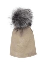  Chelsea Taupe Pom-hat