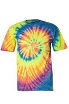  Multicolor Fluorescent Spiral Tee
