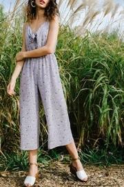  Floral Front-tie Jumpsuit