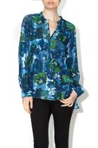  Blue Floral Blouse