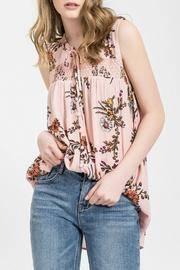  Floral Front Button Top