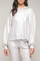  Foiled Suede Hoodie
