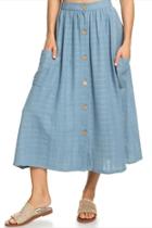  Midi Buttoned Skirt