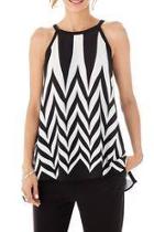  Sleeveless Monochrome Top