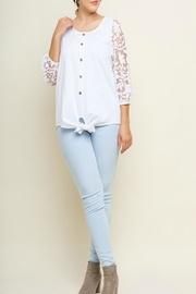  Burnout-sleeve Button Top