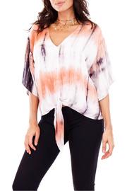  Tulum Tie Dye Tie Front Dolman