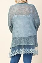  Mesh Knit Cardigan