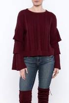  Ruffled Sleeve Sweater