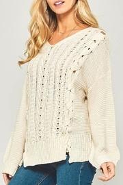  Lace-up Cableknit Sweater