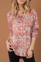  Relaxed Print Button Down