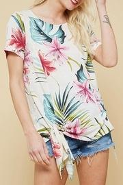  Tropical Floral Tie-top
