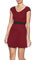  Red Houndstooth Dress