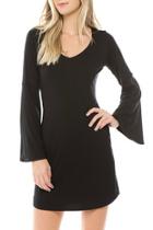  Crosella Bell Sleeve V Neck Dress