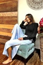 Striped Side Slit Pants