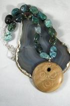  Turquoise Wood Necklace