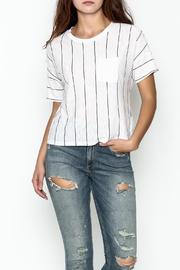  Striped Front Pocket Tee