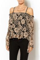  Black Lace Cropped Top