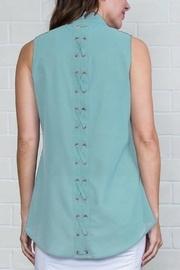  Lace-up Sheer Tank