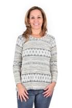  Aztec Print Sweater