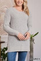 Cable Popcorn Sweater