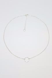  Silver Open Circle Necklace